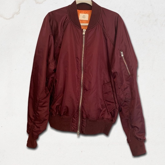 Fear of God FOG Maroon/Red Satin Bomber Jacket XL - Picture 11 of 11